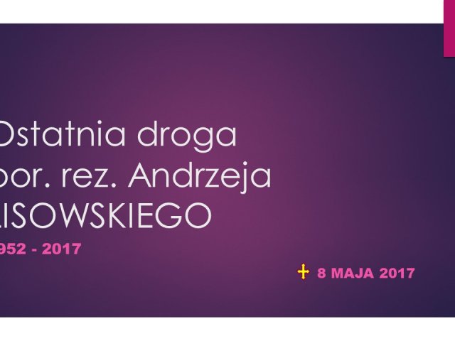 1. ostatnia droga a. lisowskiego
